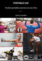 11pcs Bandas De Resistencia Para Ejercicio Elásticas Equipamiento De Fitness Portátil Con Correa De Tobillo Expansor De Pecho - details 7