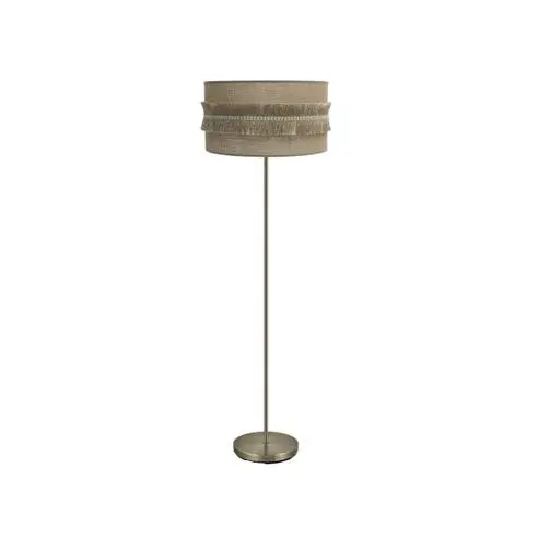 FABRILAMP Lámpara de Pie Salón Kala 1xe27 Cuero/Saco 164x40x40 Cm con Flecos - Diseño Elegante - 1