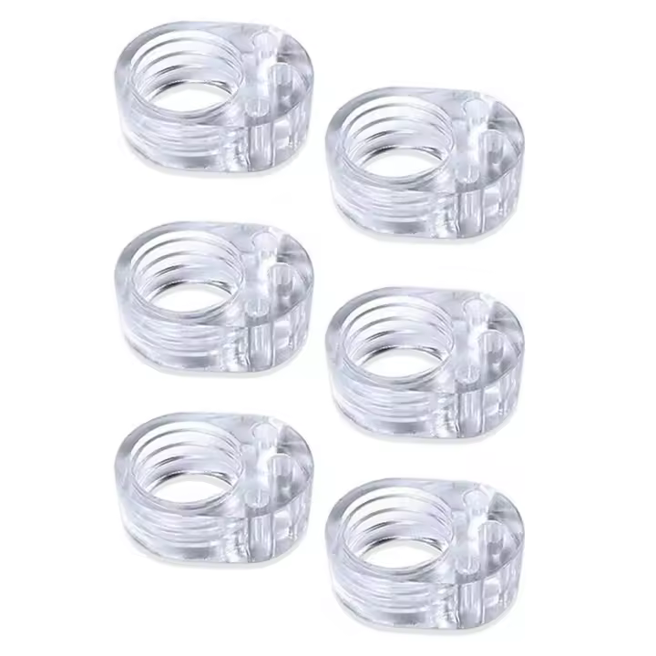 INF Protección de pared para tiradores de puertas, paquete de 6, transparente - 1