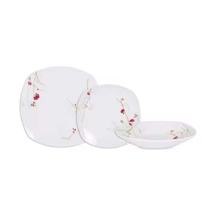 MAXHOME- Vajilla Sakura Porcelana 18 Piezas - 1