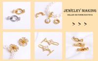 Bolas Redondas Y Planas De Latón Galvanizado En Oro 18K Para Suministros De Joyería DIY Accesorios Para Pulseras Y Collares - details 7