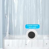 Cortina Ducha Transparente, 180x200cm,Impermeables, Cortinas de Baño Antimoho con Repuesto de PEVA Cortina Bañera con 12 Ojales para Ducha or Bañera - details 4