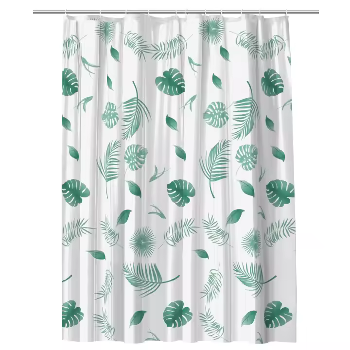 Cortinas de Baño de PEVA impermeables, resistentes al Moho y con 12 Ganchos, de Colores, ideales para bañeras y Duchas. - 1