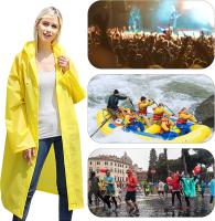Chubasquero para Adultos, Gran Poncho Impermeable, Reutilizable Chubasquero Impermeable Claro, EVA Ponchos with Cordón Capucha y Fondo, Capa Impermeable para Mujeres - details 4