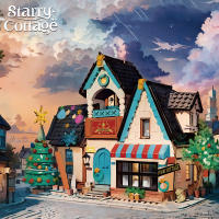 Bloques Creativos De Navidad Con Estrella Y Casa De Cenicienta Juguete De Construcción Miniatura Con Luz LED Regalo Ideal Para Xmas Para Adultos - details 0