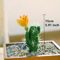Mini Cactus Artificial Falsa Suculentas Plantas Verdes Para Decoración De Escritorio Hogar Jardín Hotel Accesorios Decorativos - details 7