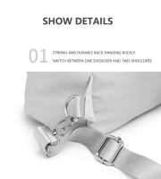Mochila GRANDE impermeable para ordenador portátil, bolso escolar Unisex, Color sólido, japonés, bla - details 10