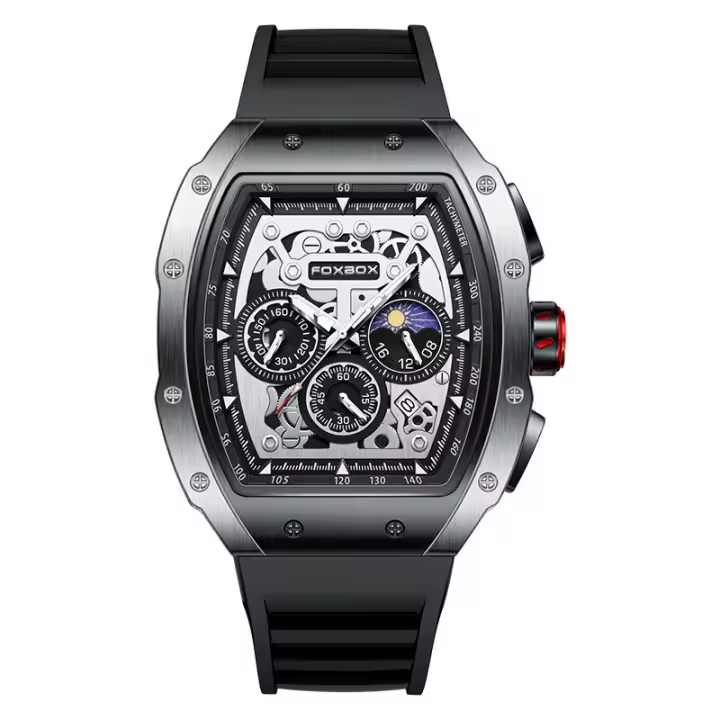 Reloj Deportivo Para Hombre 2024 LIGE Marca De Lujo Reloj Militar Impermeable Cronógrafo De Cuarzo De Moda Reloj De Pulsera Con Correa De Silicona Resistente Al Choque Y Luminoso - 1