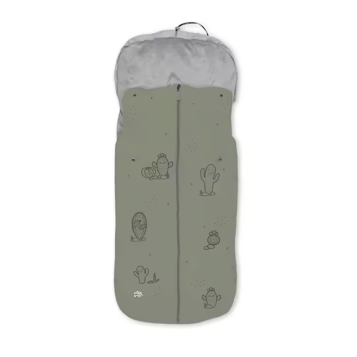 Interbaby Saco Impermeable Verde y Rosa con Interior de Coralina - Silla de Paseo - 1