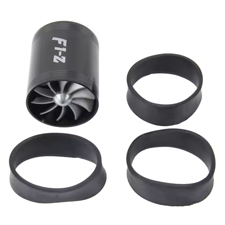 Kit De Turbo Charger Doble Turbina Universal Para Coche F1-Z En Acero Inoxidable Ahorro De Combustible Con Entrada De Aire Y Ventilador - 1