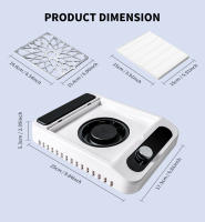 Colector De Polvo De Uñas Con Fuerte Succión Y Vacío Recargable Para Manicura Filtro Removible Extractor De Uñas Con Ventilador - details 6