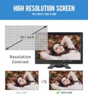 Monitor De Coche KTYDKP De 10.1 Pulgadas Con VGA Para Pantalla De Seguridad Doméstica Y Reproducción De MP5 Puerto USB Para TV Y PC - details 4