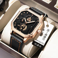 Reloj De Hombre Cuadrado Impermeable Luminoso Con Calendario De Acero Inoxidable Lujo Reloj De Pulsera De Cuarzo Moda Casual - details 4