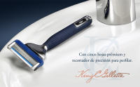Gillette King C.  maquinilla de afeitar de 5 hojas para afeitar y perfilar barba para hombre + 1 recambio con recortadora de precisión integrada y mango premium - details 1