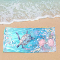 Toalla de playa europea y americana, bolsa integrada, mochila de almacenamiento portátil, toalla estampada, toalla de baño - details 8