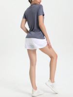 5Pcs Camiseta Deportiva Para Mujer Ultraligera Secado Rápido Transpirable Top Ligero Para Entrenamiento Fitness Running Gym - details 11