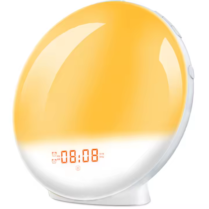 BIT Reloj despertador con simulación de amanecer, Radio FM, luz nocturna, sonidos naturales, ayuda para dormir, sueño pesado para niños - 1