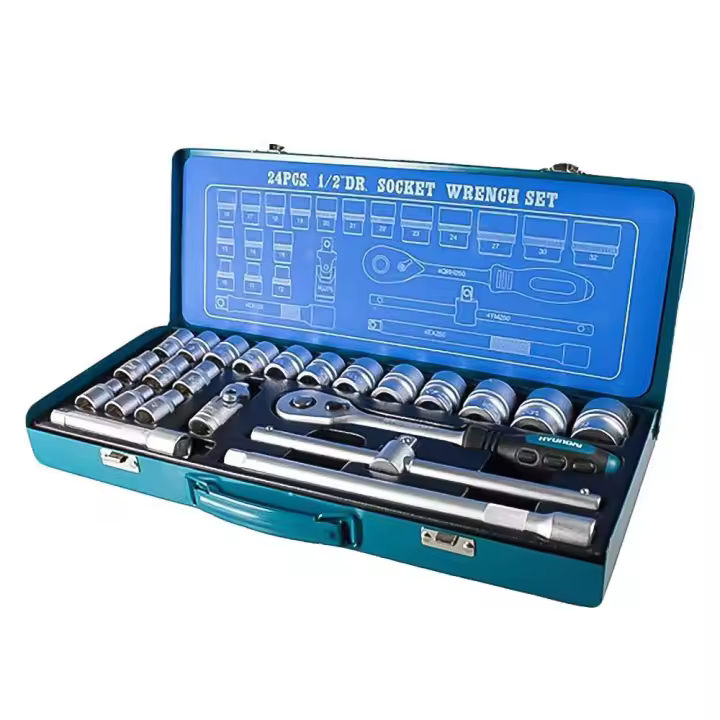Kit herramientas 24 pz caja metalica kit - 1