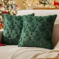 Funda De Cojín Navideña De 18x18 Pulgadas En Pelo Sintético Falso De Hombre De Nieve Para Sofá Y Silla Decoración De Invierno Para Sala De Estar - details 1