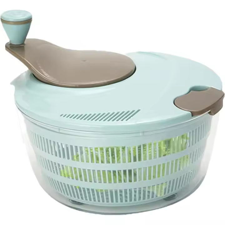 Spinner de ensaladas de verduras, lavadora de frutas cuenco de drenaje, ensaladas de cocina hilanderos, ideal para apartamentos y dormitorios, fácil de usar ensalada herramienta de secado, 1 - 1