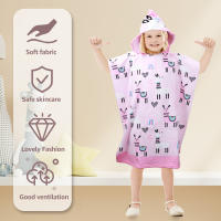 Toalla De Baño Infantil Con Capucha Microfibra Para Niños Ropa De Baño De Playa Y Cambio Tamaño Mini Estampado Animal - details 5