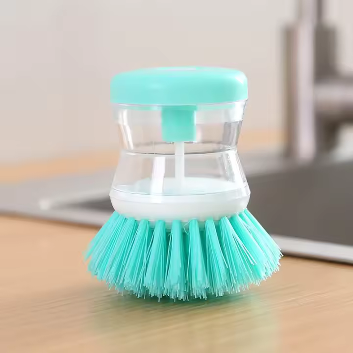 Cepillo De Limpieza Para Cocina Con Dispensador De Jabón Para Utensilios De Cocina Accesorios De Limpieza Del Hogar Material Plástico - 1