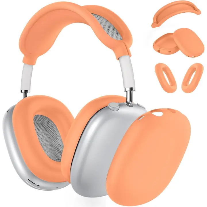 Funda de silicona para auriculares AirPods Max, funda para almohadillas para los oídos, funda para auriculares, funda para diadema para AirPods Max (USB-C/Lightning) (2024/2020), accesorios, protector de silicona para Apple AirPods Max - 1