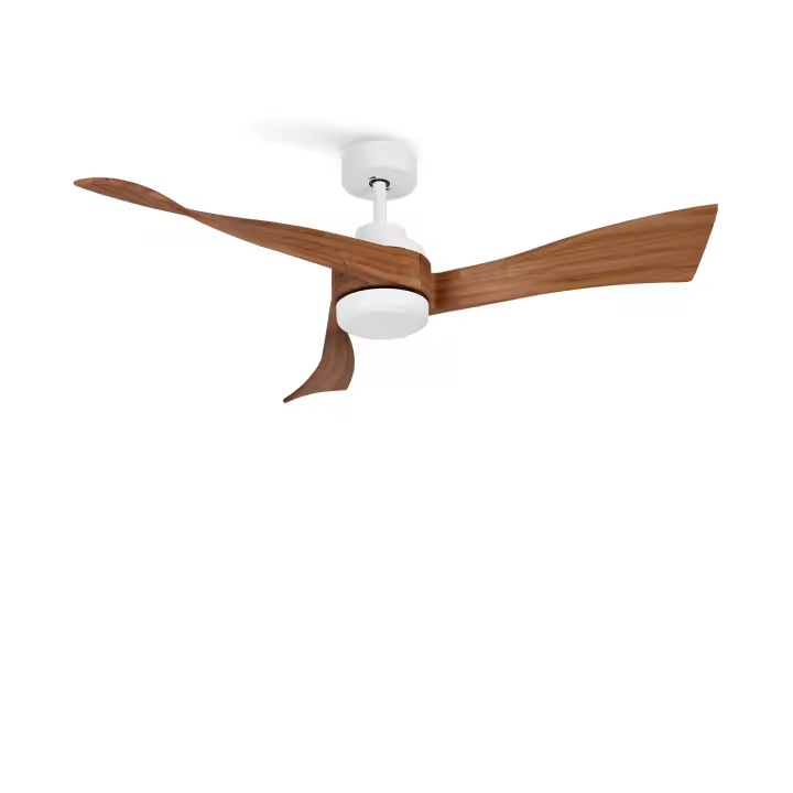 Create Ventilador de Techo DC Silencioso con Aspas de Madera Oscura y Luz Regulable- WIND CURVE - 1