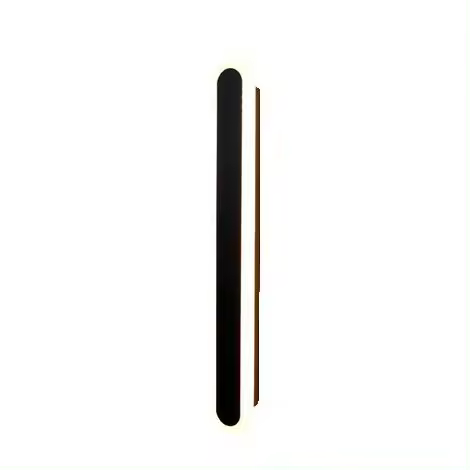 Aplique de pared para interiores de 15 W, Luz LED de 40 cm de longitudinal, 3 temperaturas de color, dormitorio, Sala de estar, Escalera, pasillo, Luz de pared Grande Negra - 1