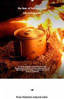Taza De Camping Con Manija Y Tapa Plegables De Titanio Keith 220ml-500ml Para Viajes Y Senderismo Material Resistente Al Agua Y Al Calor - details 2