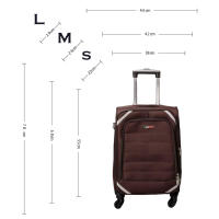 Mi Carros Maleta de viaje  [trunk] de 20, 24 y 28 pulgadas, con carrito de tela Oxford, Maleta de equipaje rodante, Valise,Ligera y Resistente, Cerradura Antirrobo Insertada Combinación de 3 dígitos, Ruedas Silenciosas 360º Giratorias - details 0