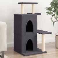 vidaXL Rascador para Gatos con Postes de Sisal Árbol Torre Gatitos Color Crema,  Gris claro,  Gris oscuro y mas - details 2