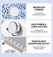 Colector De Polvo De Uñas Potente Aspiradora Profesional Para Manicura Silenciosa Adecuado Para Acrílico Y Uñas Postizas Tamaño Compacto Material Plástico - details 5
