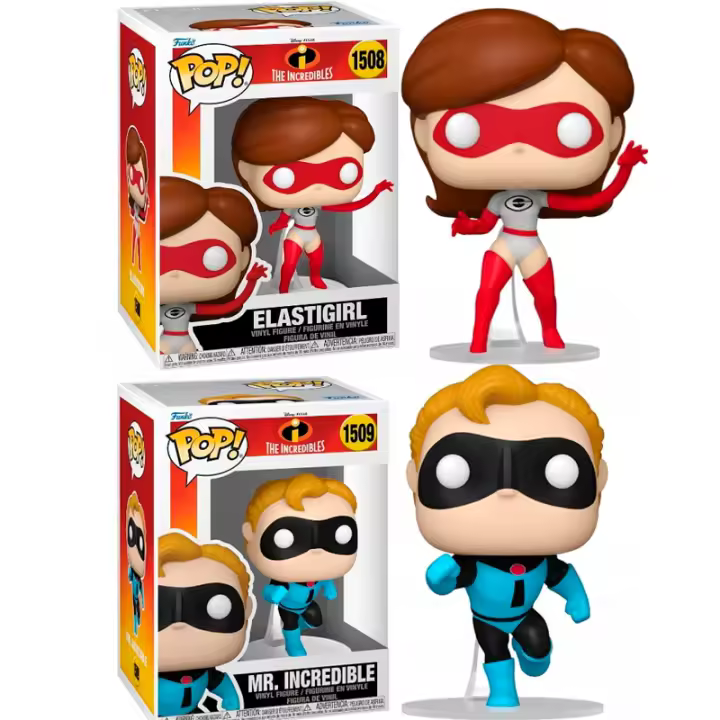 Funko Pack 2 Funkos Elastigirl Mr Incredible Mistter Increible Increibles Incredibles 20 aniversario   Disney Funko Pop 1508 1509 - 1