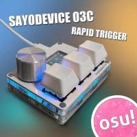 Osu O3c Rapid Trigger Hall Switches Magnetic Linear Switches Keyboard With Knob And Screen,copy Paste,shotcut,macro Hotswap Mini Keypadaa - details 2