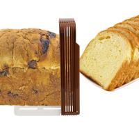 Cortador De Pan Toaster Soporte Plegable Para Panecillos Herramienta De Corte Guía Plástica Para Hornear - details 0