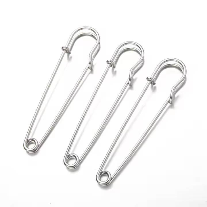 20pcs Agujas De Seguridad Grandes Para Broches Base Gancho Herramientas De Metal Para DIY Joyería De Cerraduras Y Accesorios De Artesanía - 1