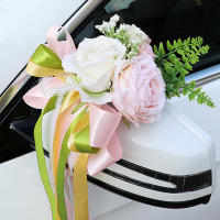 Flores Artificiales De Seda Para Decoración De Boda Y Fiesta Accesorio Para Automóvil Asiento De Silla Puerta Decoración De Casa Regalo De Manualidades - details 3