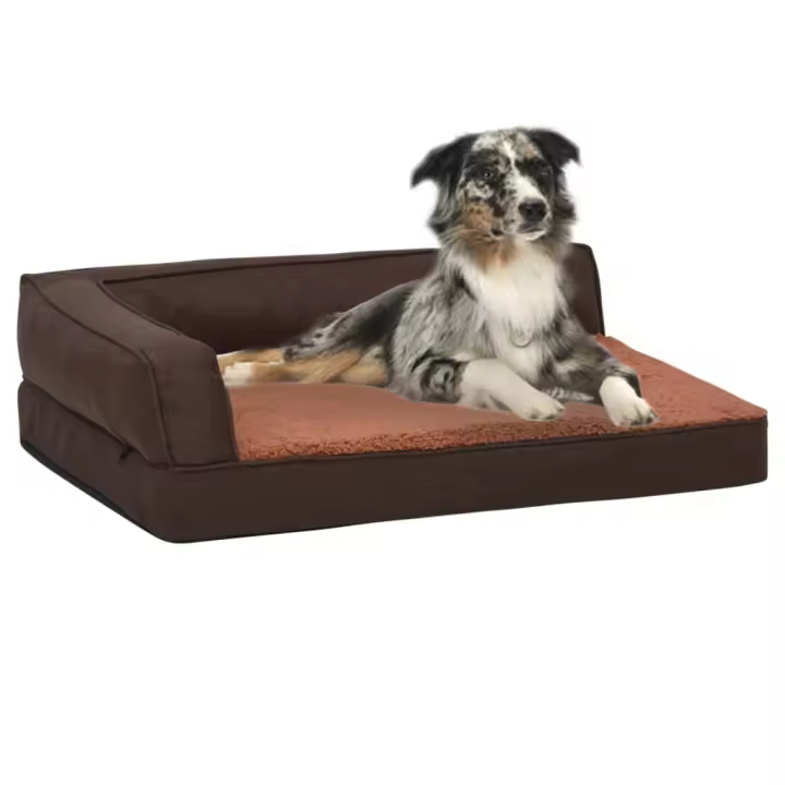 Colchón para Cama de Perro ergonómico gris oscuro 75x53 cm - 1