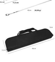 Juego De 10 Palillos De Barbecue Portátiles Al Aire Libre Con Mango De Madera Doble Borde De Acero Inoxidable Herramienta De Barbecue Ecológica - details 1