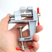 ALLSOME Visera Universal De 3.5 Pulgadas Mini Pinza De Joyero De Aluminio Para Hogar Herramienta De Bench Vise Boca Plana Para DIY Y Trabajos De Madera - details 0