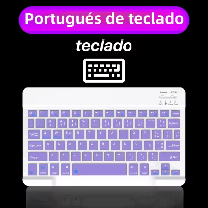 Mini Teclado Y Ratón Bluetooth CASEPOKE Para iPad iPhone Accesorios Inalámbricos Compatible Con iOS Android Windows Tableta Teléfono - 1