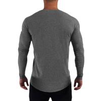 Camiseta De Correr Con Estampado De París Manga Larga Algodón Ajustada Para Hombre Ropa Deportiva De Gimnasio Fitness Musculación - details 4