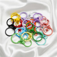 5Pcs/Set Anillos De Metal Colorido Con Cierre De Langosta Para Fabricación De Joyas Llaveros DIY Suministros Accesorios 68mm - details 9