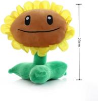 Peluche de girasol de simulación de 20 cm, almohada de girasol, muñeco de peluche con forma de planta, regalo de cumpleaños para niños - details 0