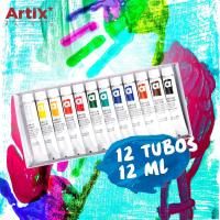 MP-ARTIX PAINTS, Set de Pinturas Acrílicas, 12 Tubos de 12 Ml, No Tóxico, Colores Surtidos, Secado Rápido - details 2