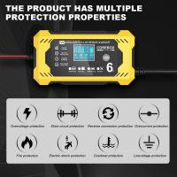 Cargador De Batería Para Coche Y Motocicleta Táctil 12V 8A 10A Con Pantalla LCD Digital Reparación De Pulso Cargador Inteligente Y Rápido - details 4