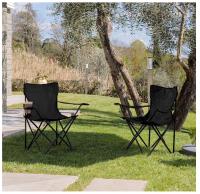 SET 2 Sillas Plegables para Camping, Pesca y Playa - Acampada Exterior con Reposabrazos, Portavasos y Bolsa Lateral - Resistente - 50x50x80cm - details 9