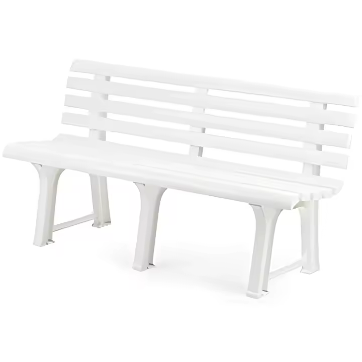 Gerimport Banco Resina Orchidea Blanco 145x49x74cm para Jardín Exterior - 1