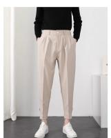 Pantalones Casuales Para Hombre Con Cintura Elástica Y Pierna Delgada Estilo Coreano Pliegues Ajustados Pantalones De Chaqueta Trenzados Callejeros - details 18